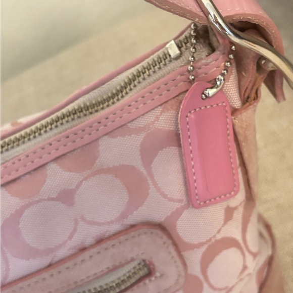 Coach Pink and Tan Shoulder Bag Y2K Vintage - Picture 6 of 13